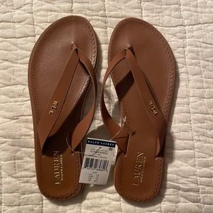 Ralph Lauren Tan Leather Sandals